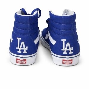 Vans Blue and White High-Top Sneakers